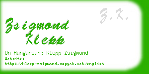 zsigmond klepp business card